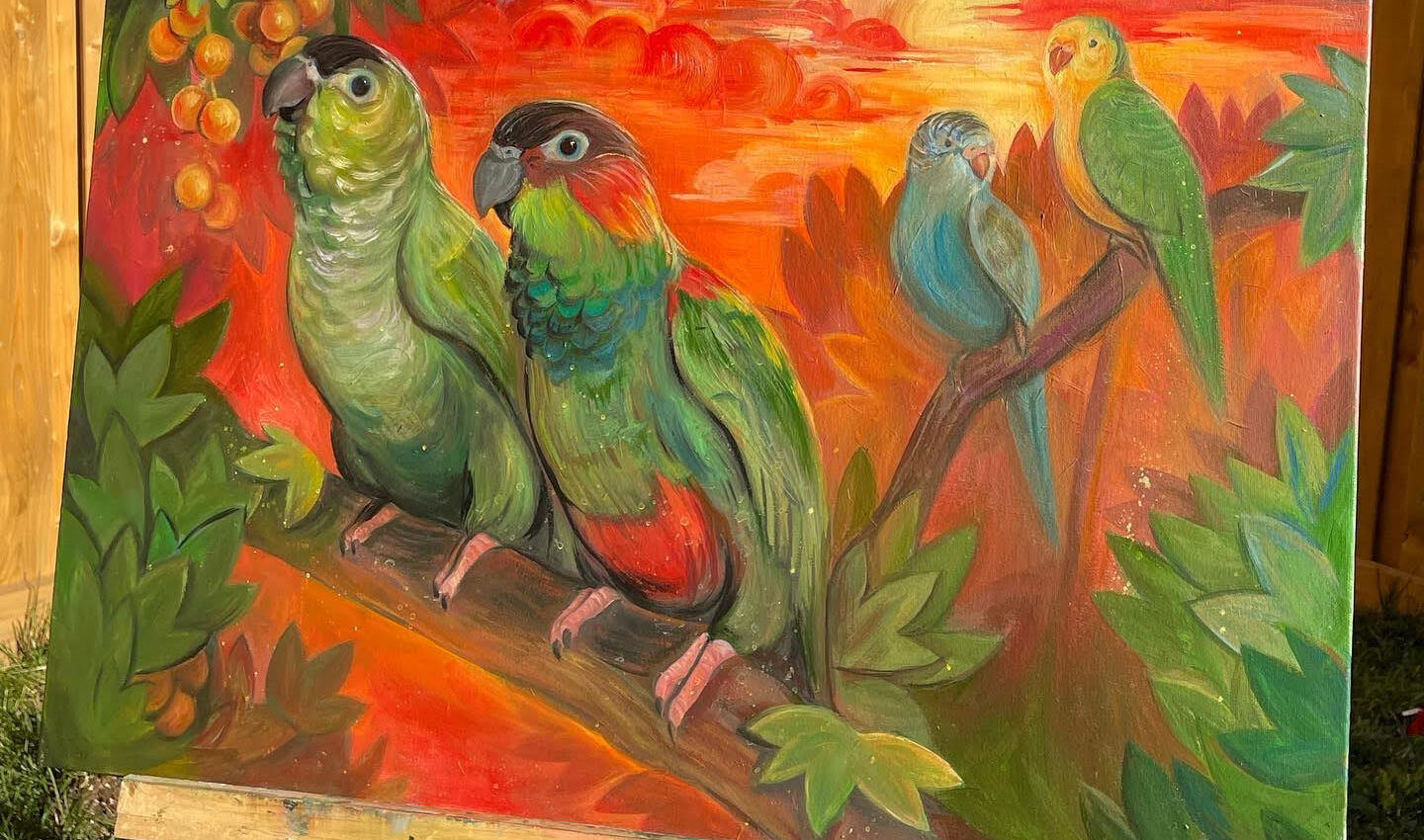 Conures-in-a-Rainforest