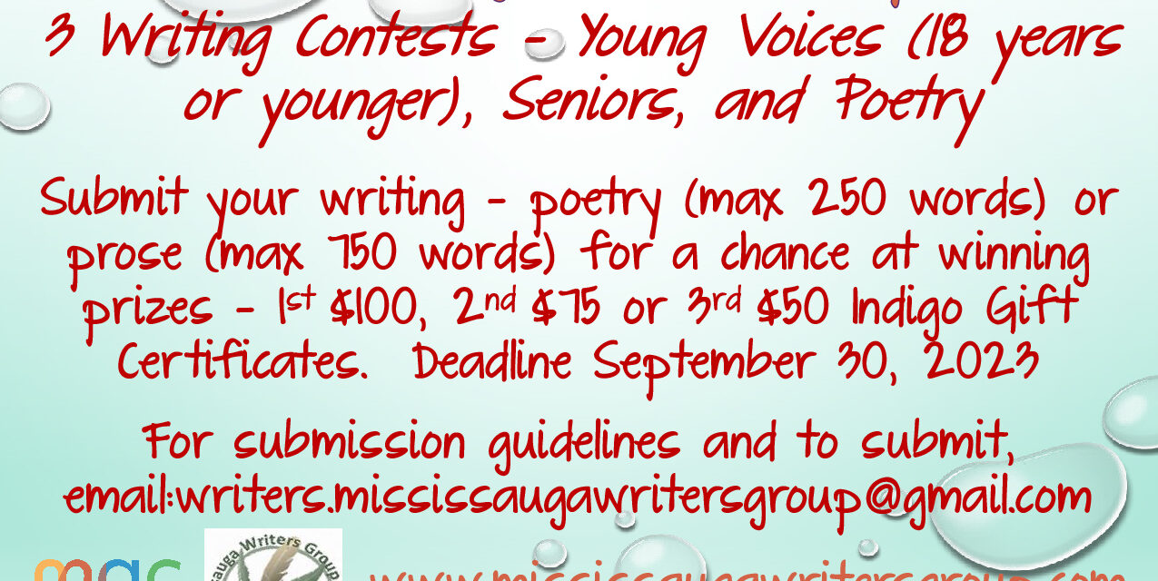 Call for Submissions – Mississauga Writers Group Writing Contests