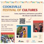 DON’T MISS THE COOKSVILLE FESTIVAL OF CULTURES THIS WEEKEND!