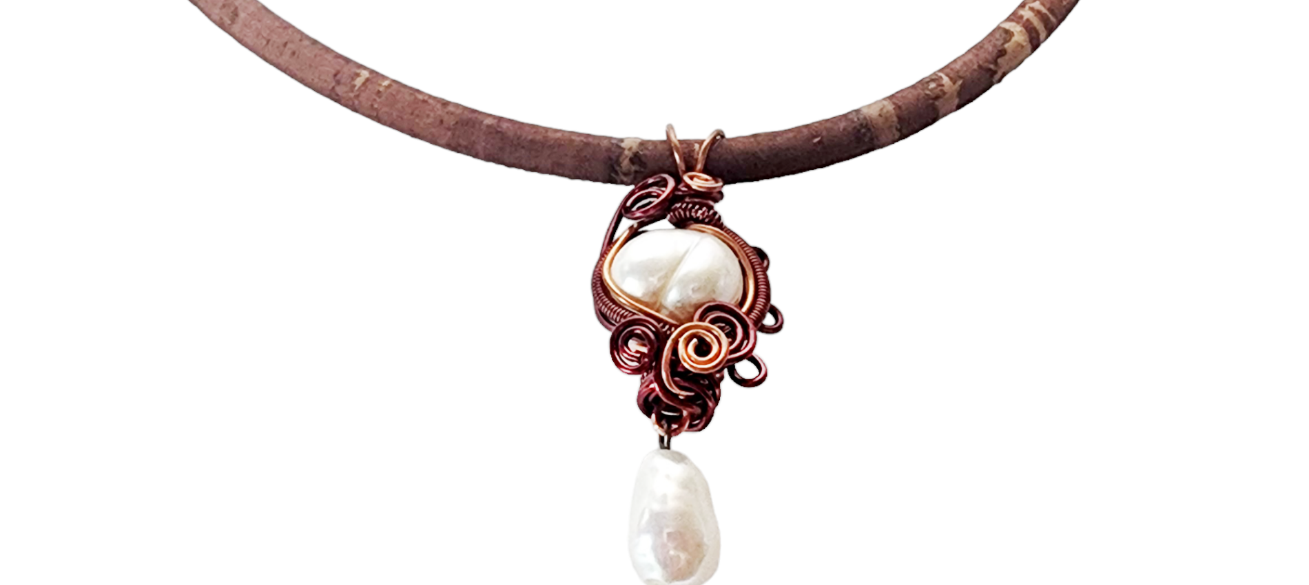 Baroque-Pearl-Copper-Cork-Necklace