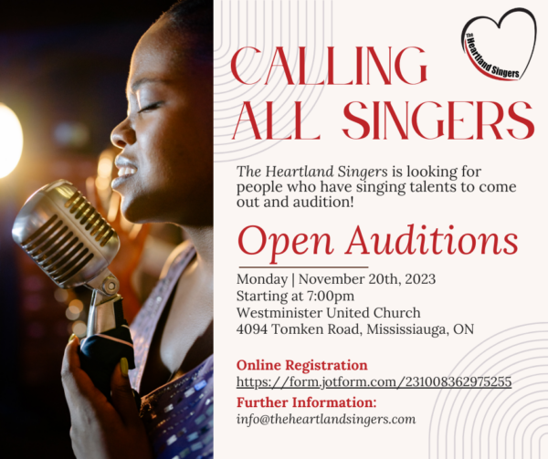 Call out to singers to audition