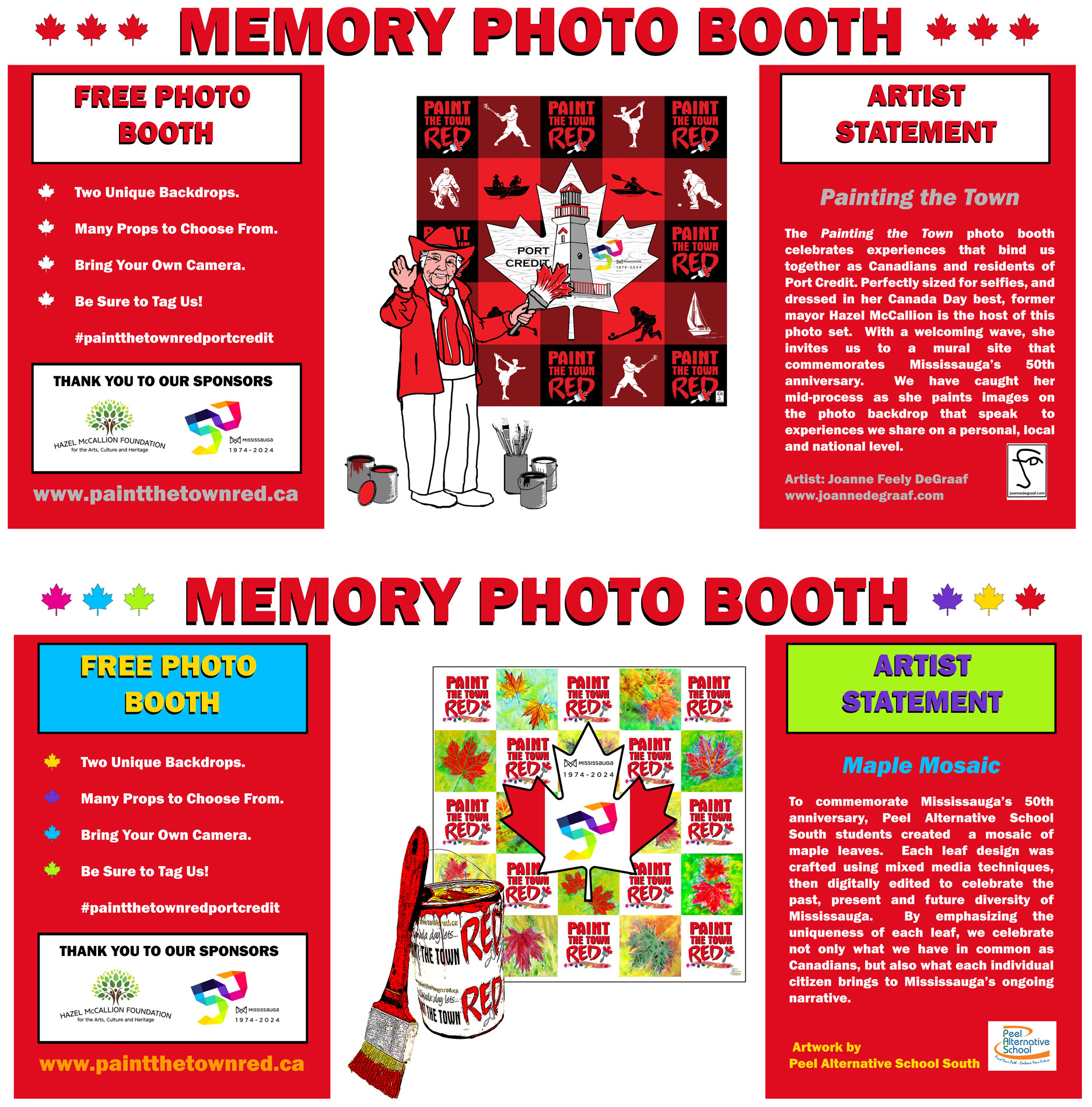 Canada Day Interactive Art Installation – Paint the Town Red Photo Booths
