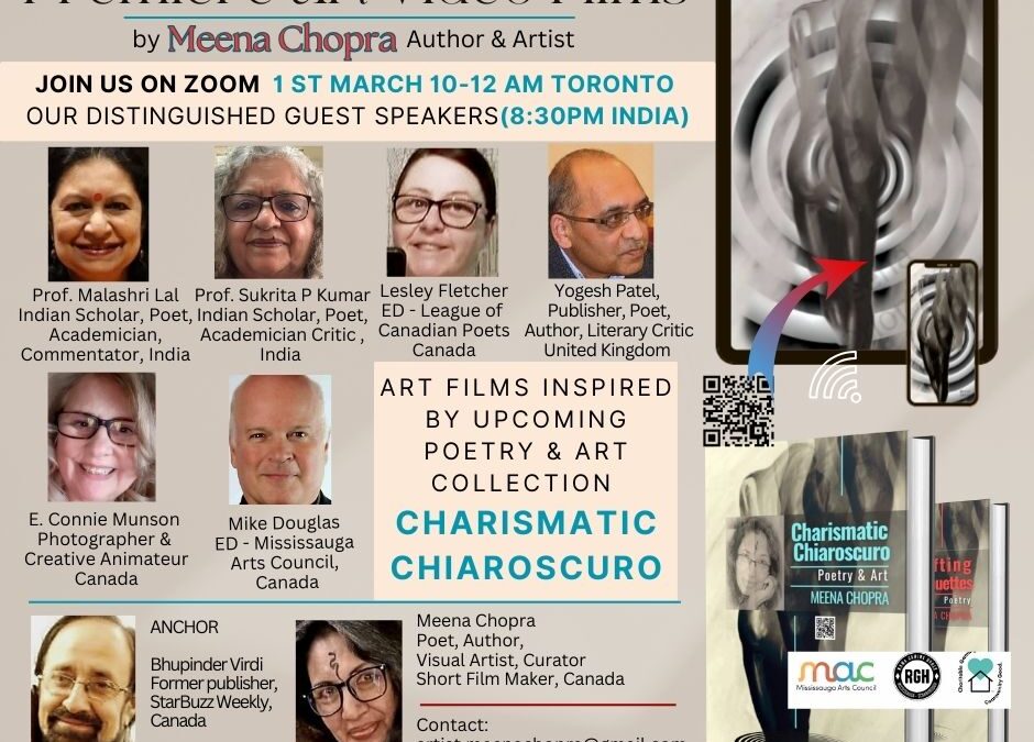 Zoom : PREMIERE Promo Art Video Charismatic Chiaroscuro by Meena Chopra, 1st March 2025