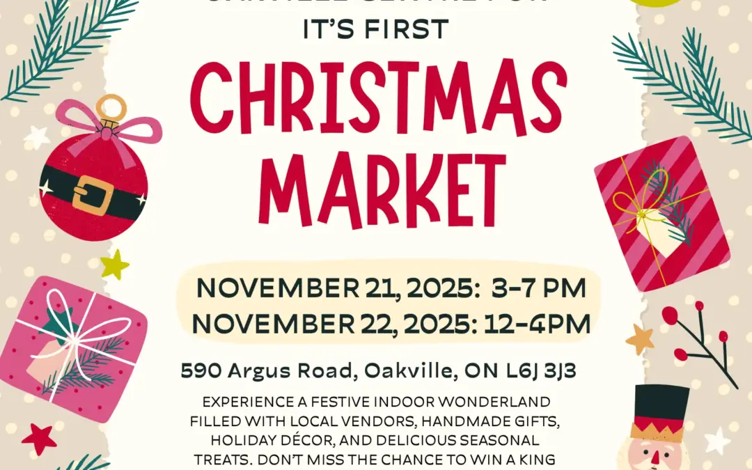 Call for Vendors – First Annual Christmas Market – Holiday Inn Oakville Centre