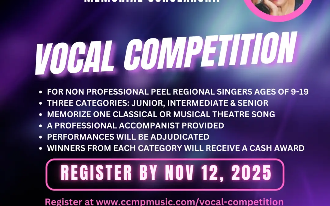 Call for Youth Vocalists – Eleanor Calbes Memorial Scholarship Vocal Competition