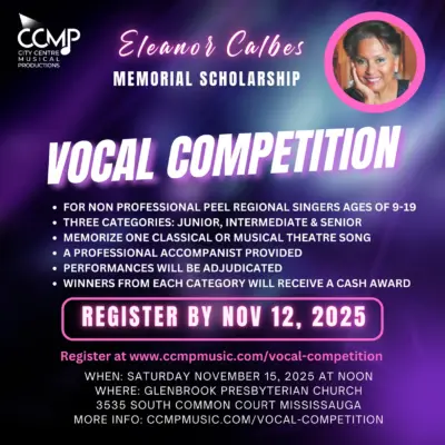 Call for Youth Vocalists – Eleanor Calbes Memorial Scholarship Vocal Competition