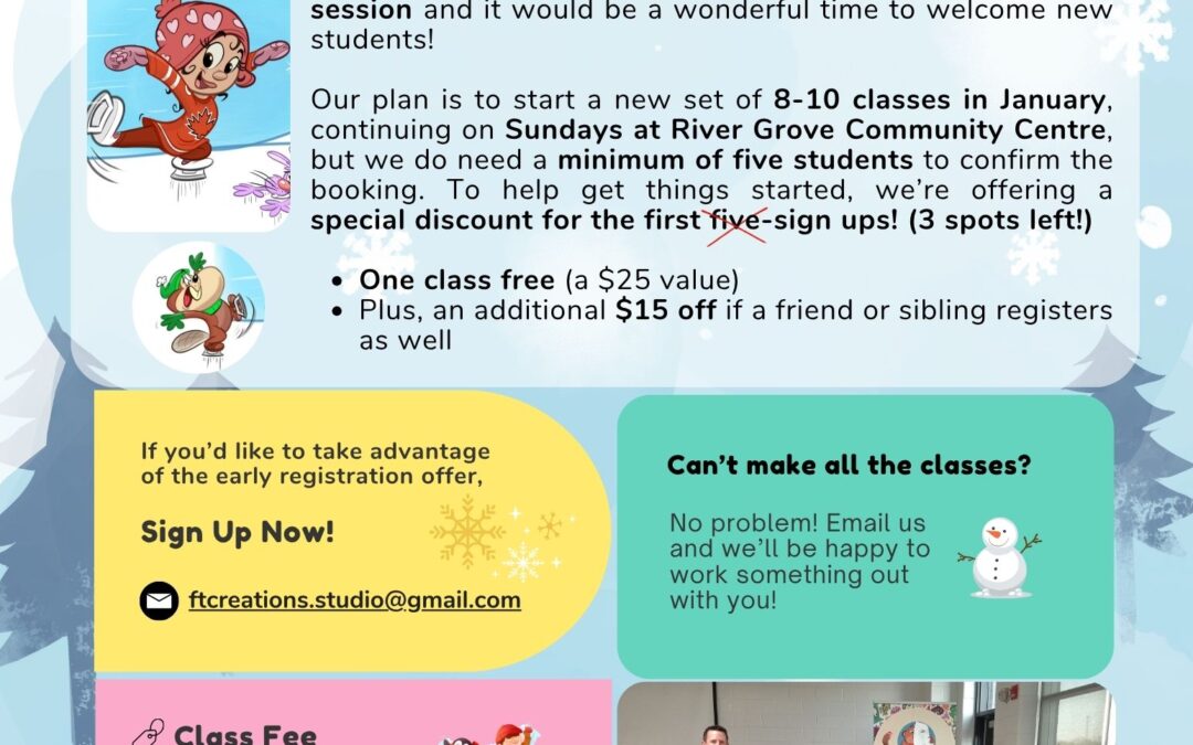 🌟 Only 3 Spots Left! 🌟 – Winter Cartoon Drawing & Clay Program