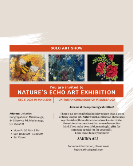 4 Nature’s Echo: Art Exhibit by Sakina Ali
